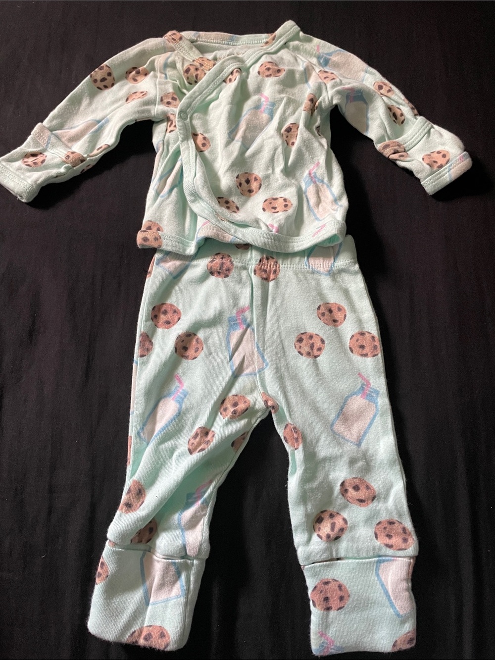 Mint Cookie & Milk Two-Piece Kids Pajama Set